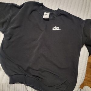 Nike Black Pullover Sweatshirt with White Swoosh